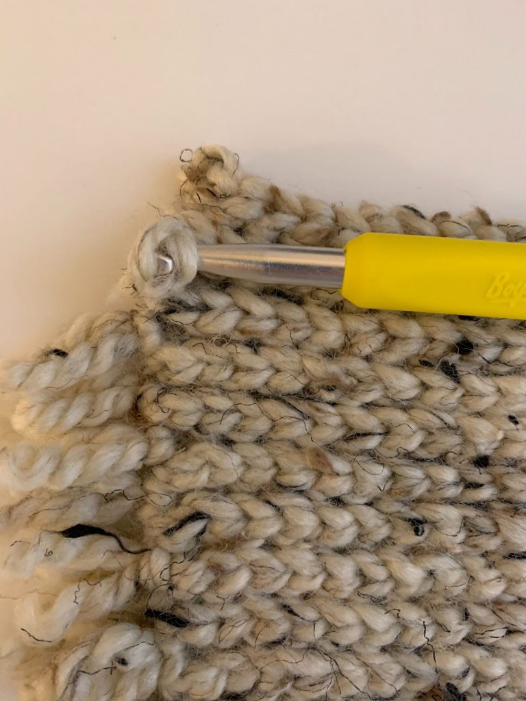 crochet rug fringe how to
