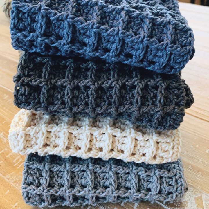 All-Purpose Waffle Stitch Crochet Dishcloths