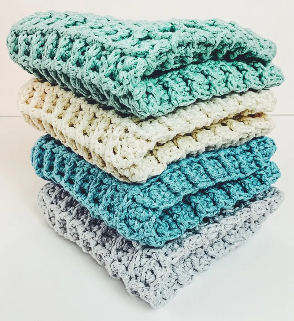 Waffle Stitch Crochet Dishcloth Pattern - Easy Crochet Patterns