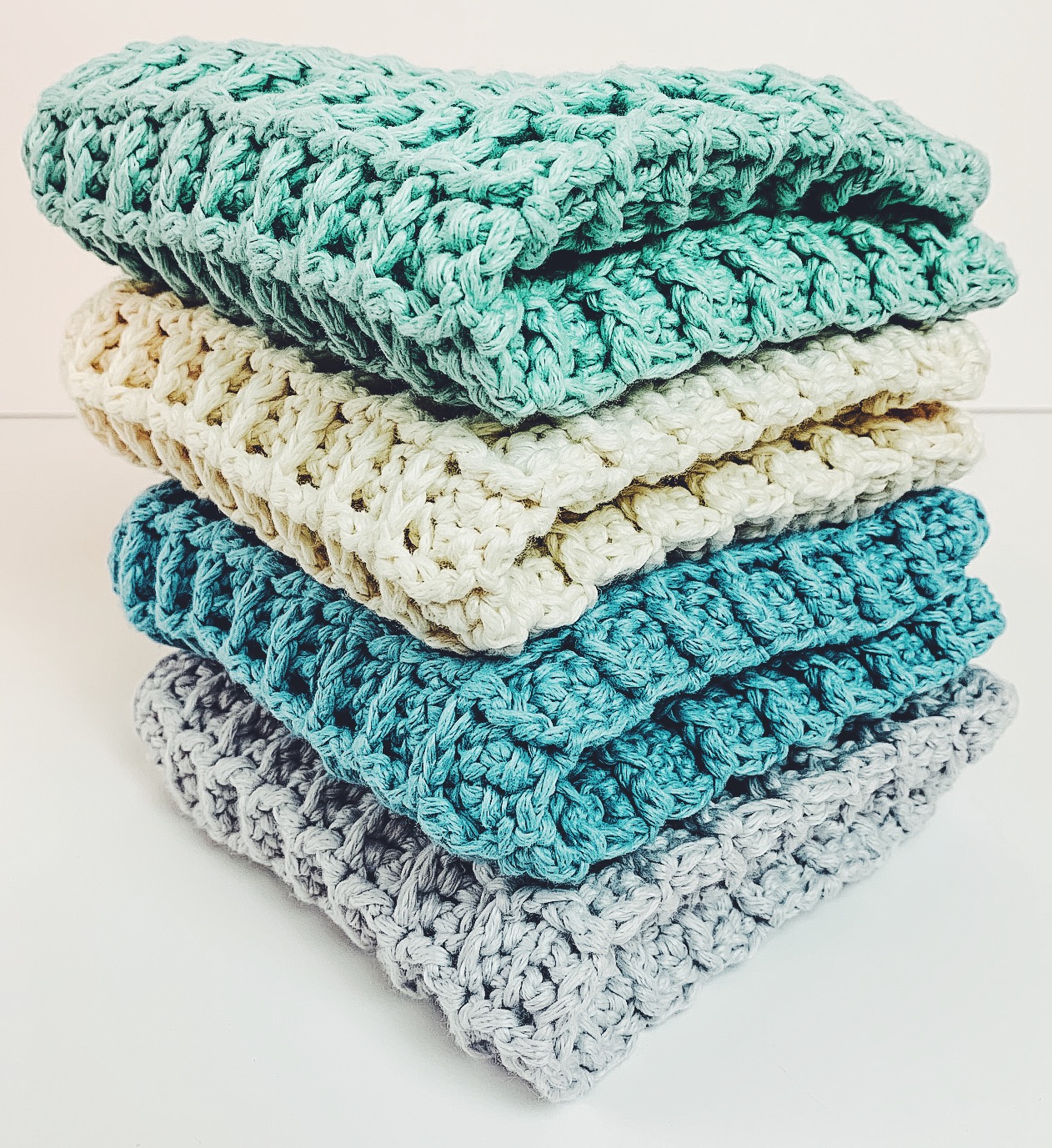 All-Purpose Waffle Stitch Crochet Dishcloths - I Can Crochet That