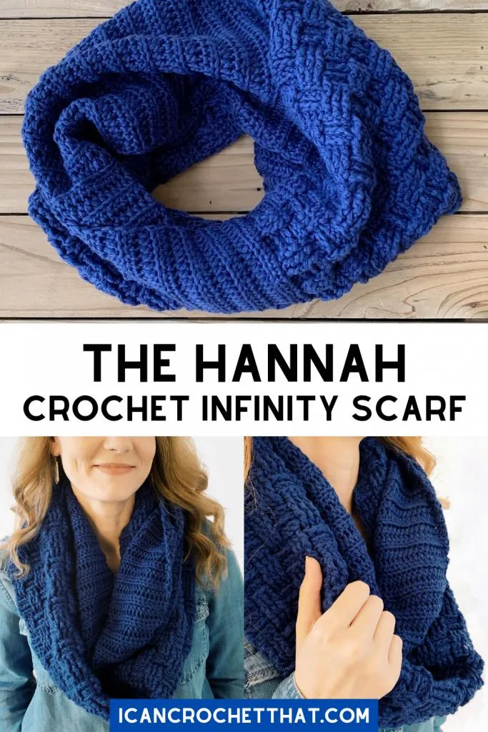 basketweave crochet infinity scarf