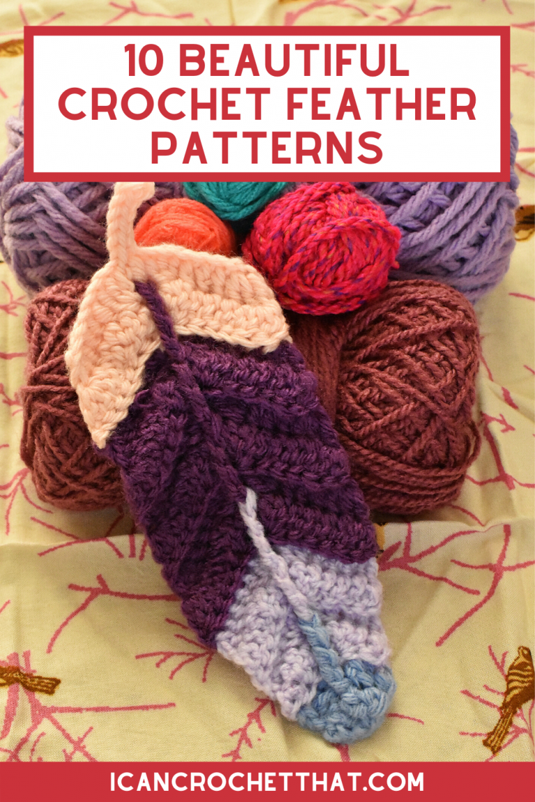 10 Beautiful Crochet Feather Patterns; Use Up That Yarn Stash!