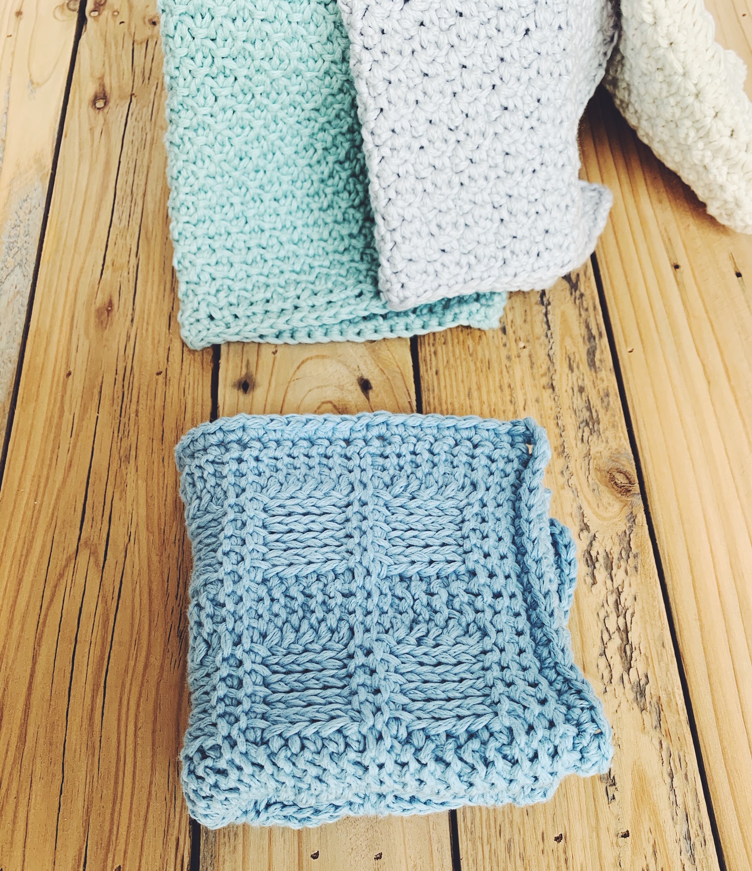 Tunisian Crochet Washcloth Pattern; Basketweave Stitch