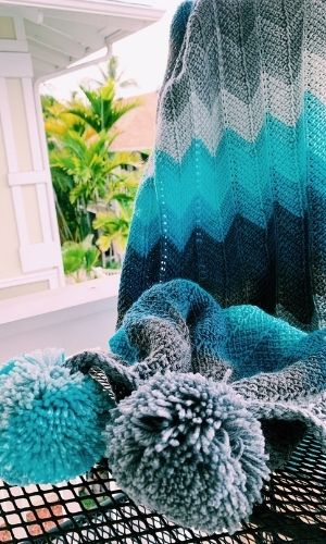 The Aloha Blanket; A Tunisian Crochet Chevron Pattern