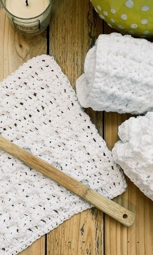 Farmhouse Crochet Dishcloths Pattern; 3 Sizes!