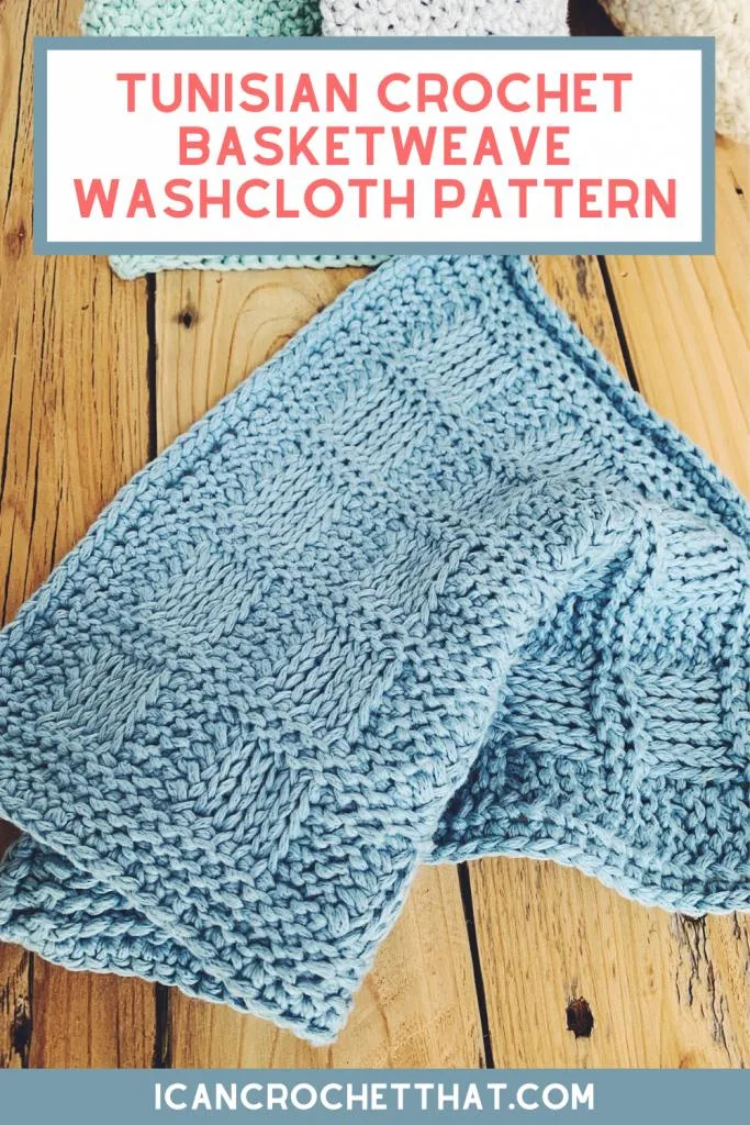 tunisian crochet basketweave washcloth pattern