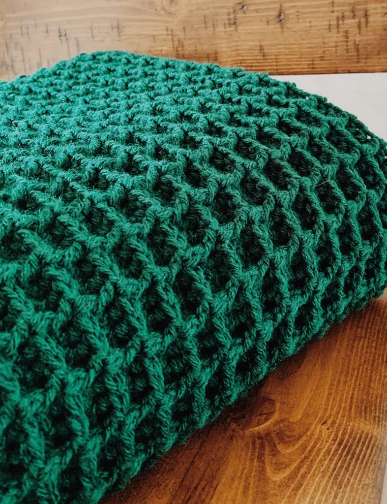 evergreen crochet blanket