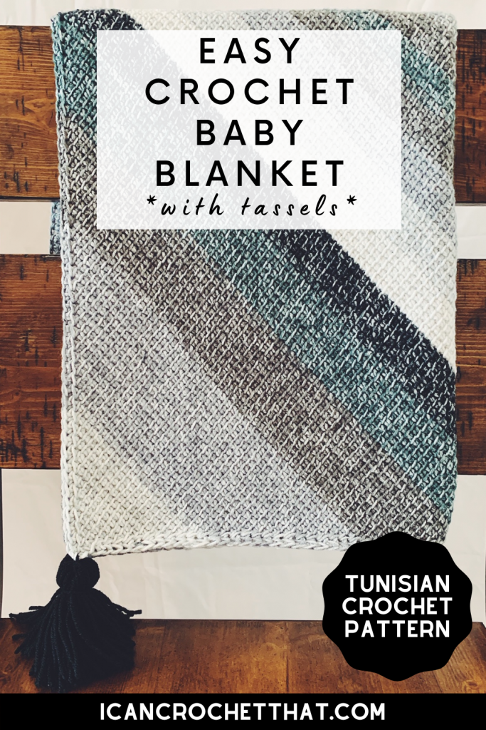 free Tunisian crochet baby blanket pattern