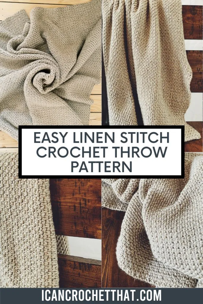 easy linen stitch crochet throw pattern