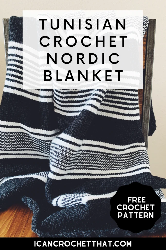 free tunisian crochet nordic blanket pattern