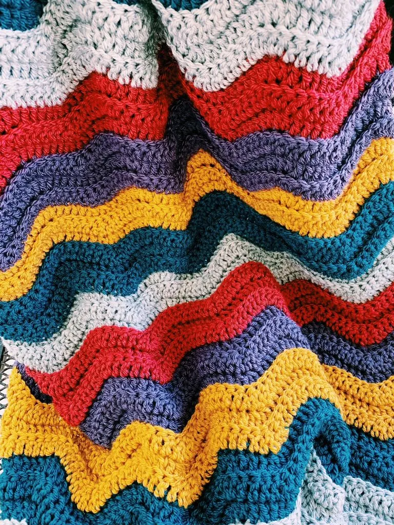 crochet ripple stitch blanket pattern