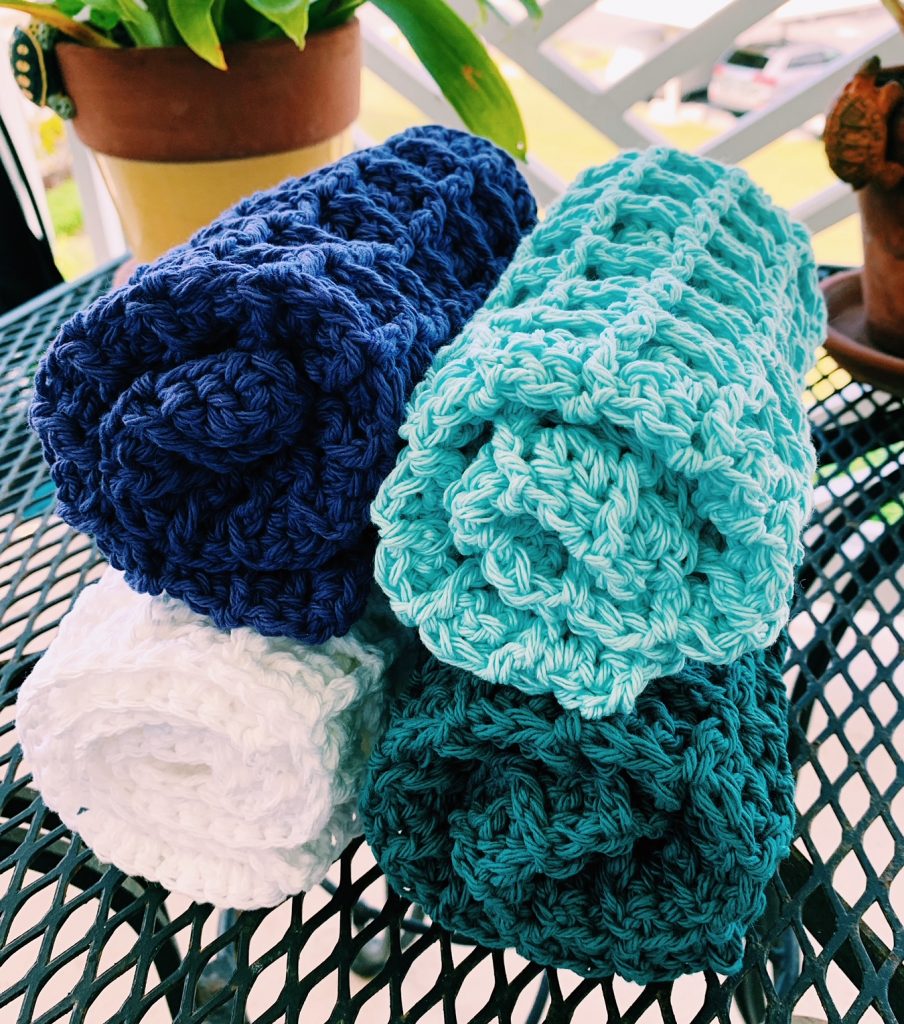 crochet waffle stitch dishcloth pattern