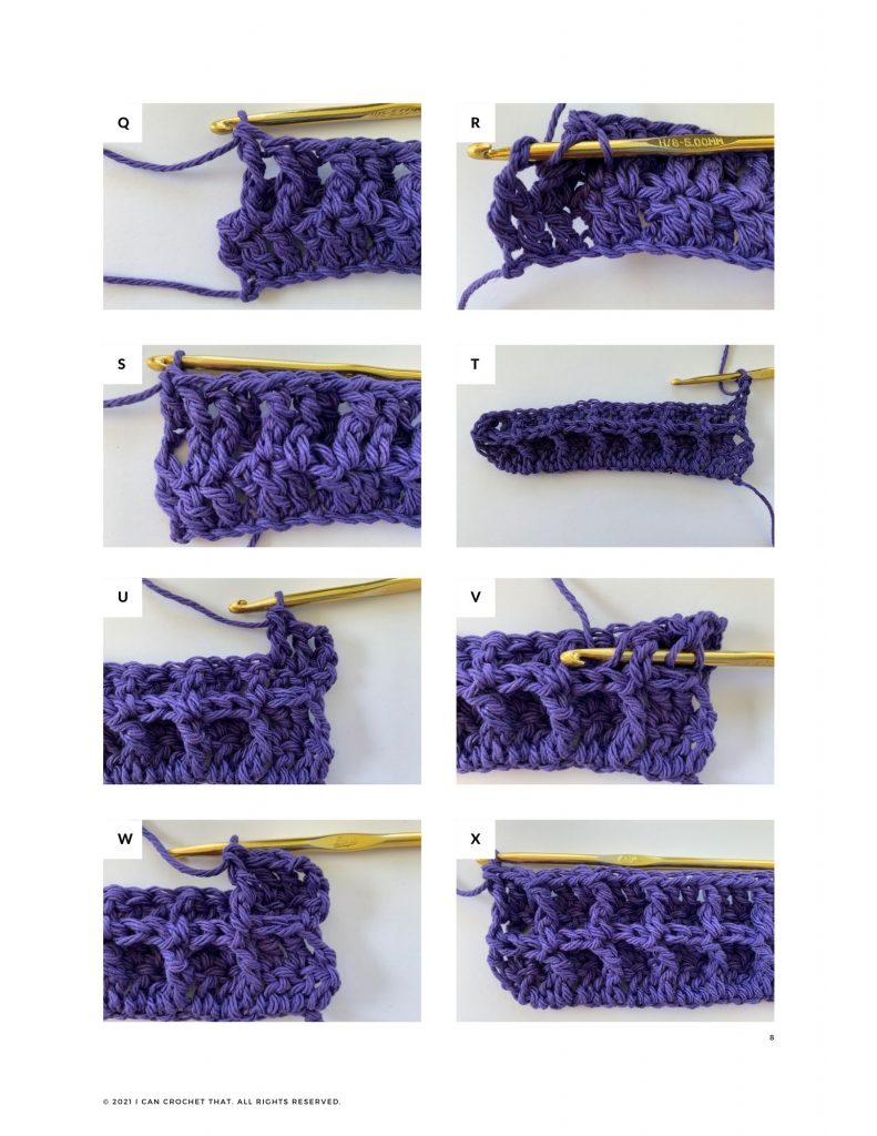 crochet waffle stitch tutorial for the all-purpose crochet dishcloth pattern