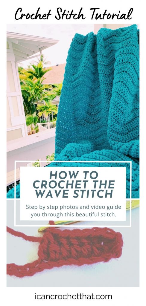 aqua crochet wave stitch blanket pattern