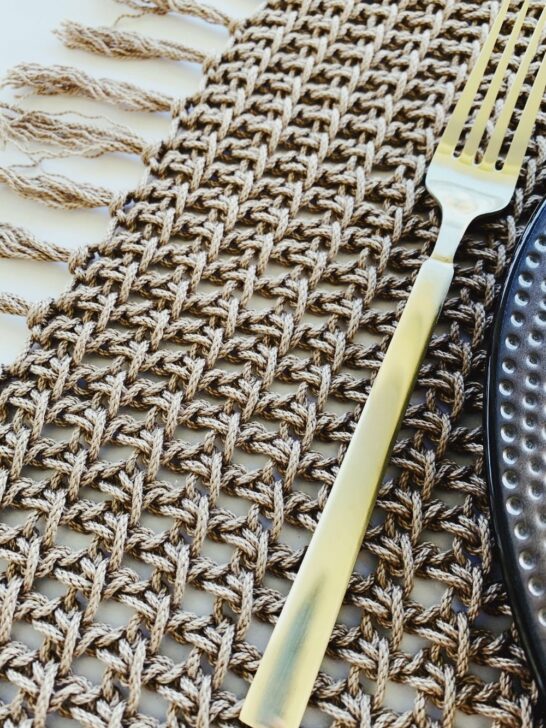 Tunisian Crochet Rectangle Placemat Pattern