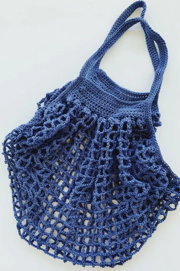 crochet market bag pattern with cotton yarn