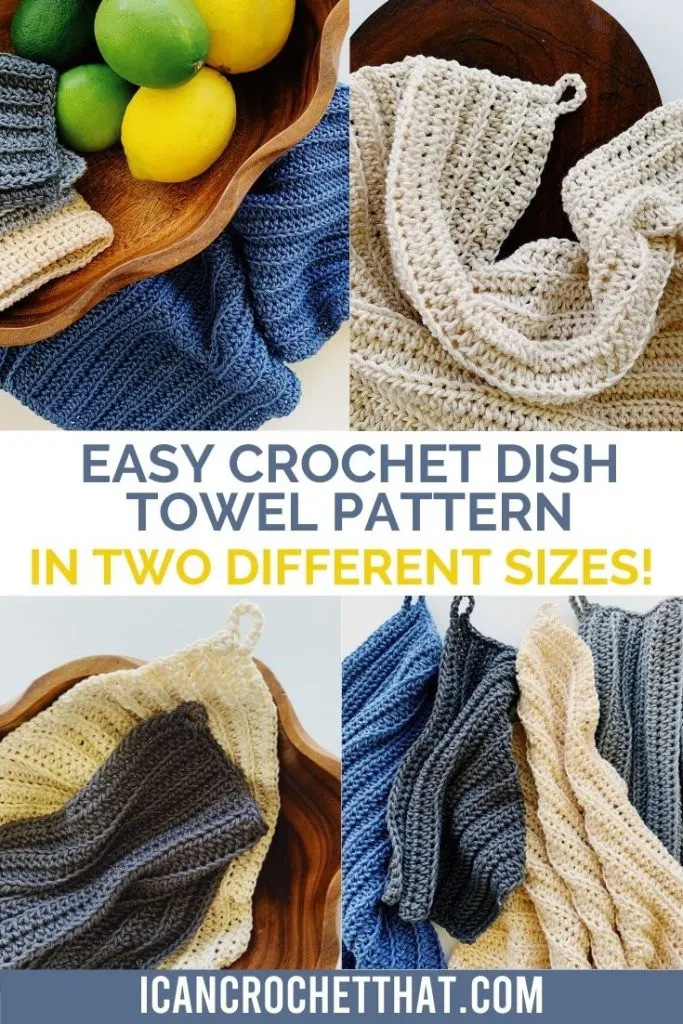 Easy Kitchen Dish Towel With Loop Crochet Pattern - ChristaCoDesign