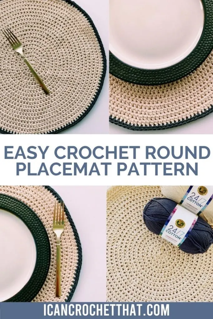 easy and free crochet round placemat pattern