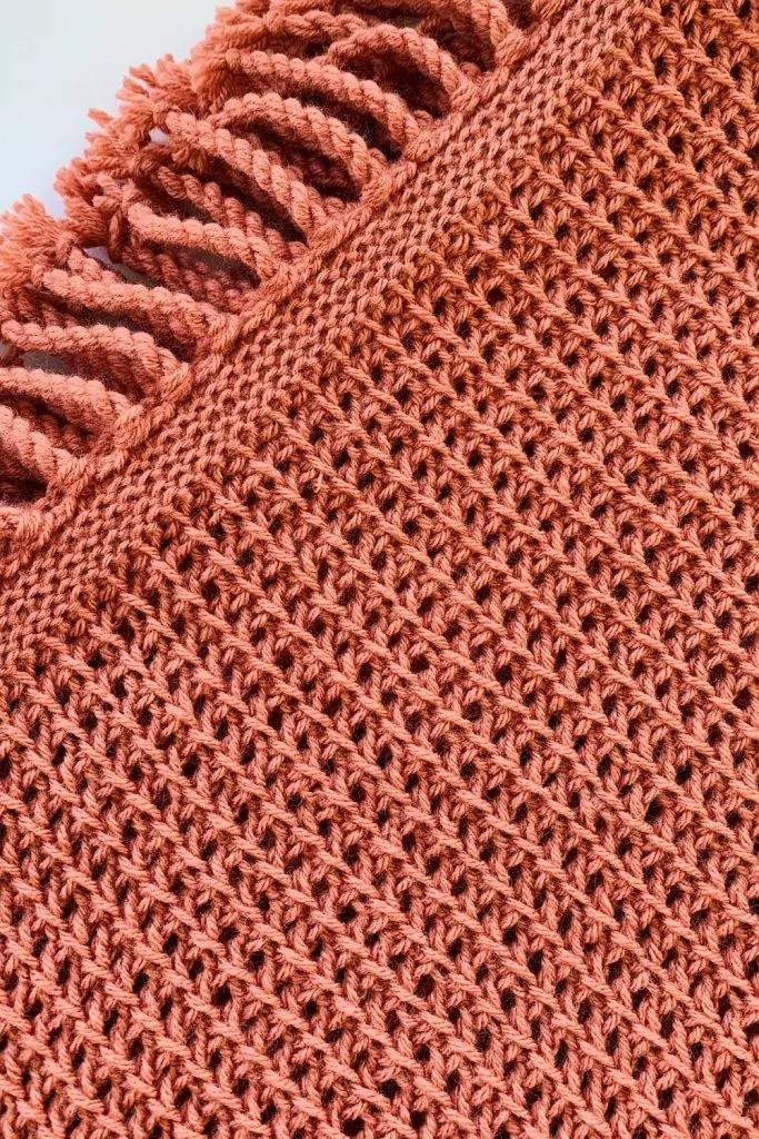 Tunisian crochet blanket