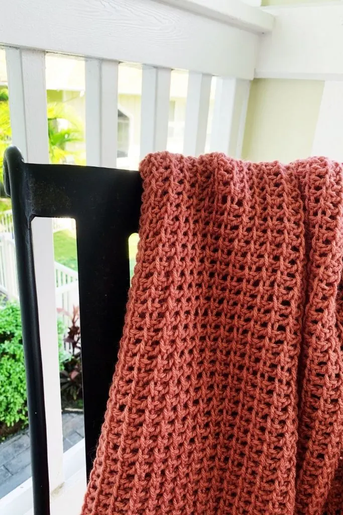 Tunisian crochet throw pattern