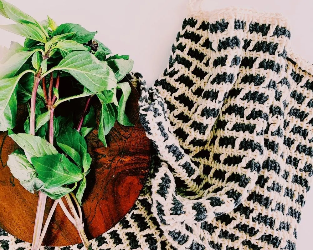 tunisian crochet kitchen towel pattern free