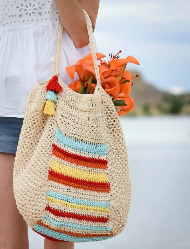 Crochet store beach bag