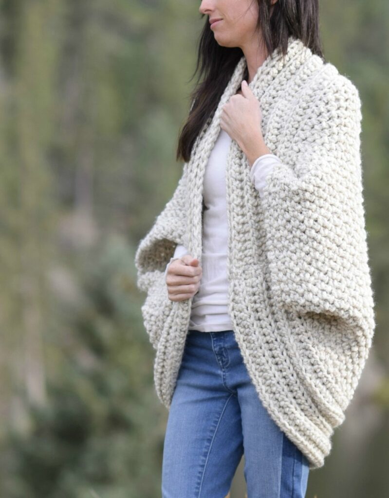 cozy crochet blanket cardigan pattern