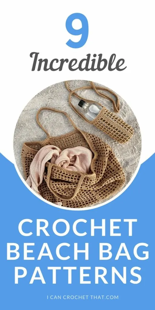 round up of 9 crochet beach bag patterns