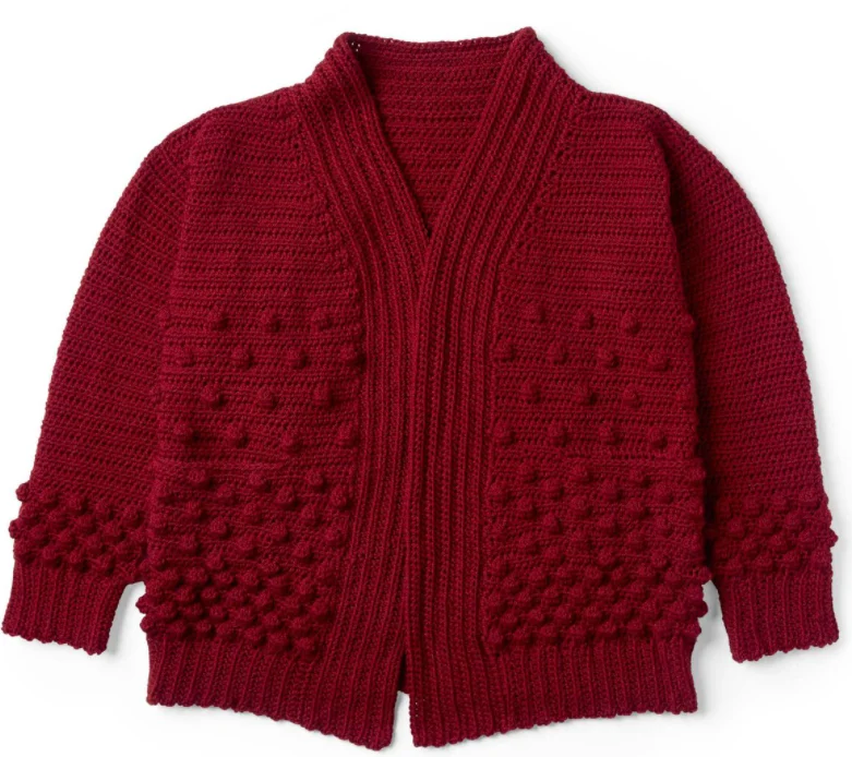 holiday crochet cardigan pattern from yarnspirations