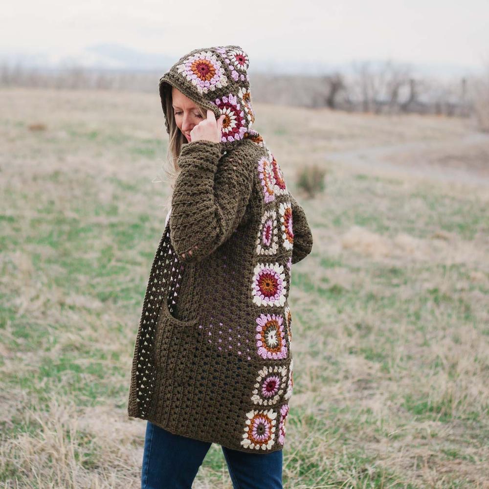 Tan discount crochet cardigan