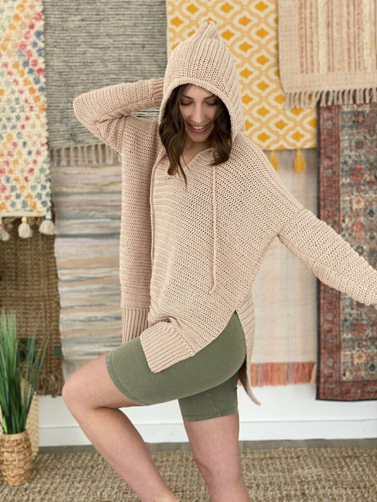 Happy at home crochet hoodie pattern