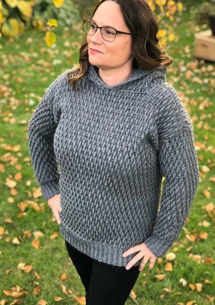 endless texture crochet hoodie pattern