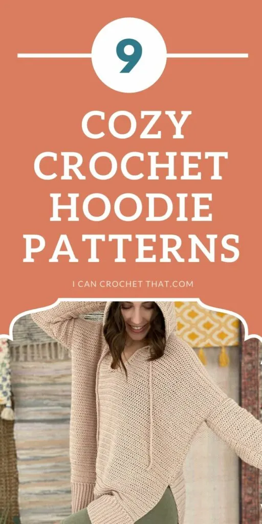 a round up of crochet hoodie patterns to make