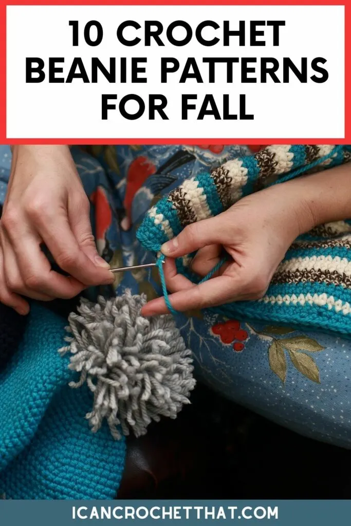 a round-up of crochet beanie patterns for fall