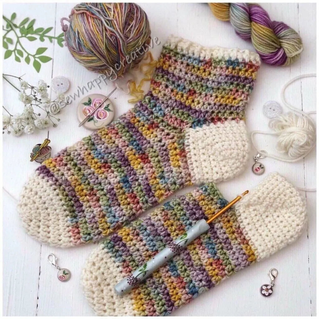 duvet days crochet sock pattern