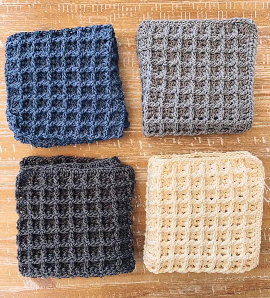 All-purpose crochet waffle stitch dishcloth