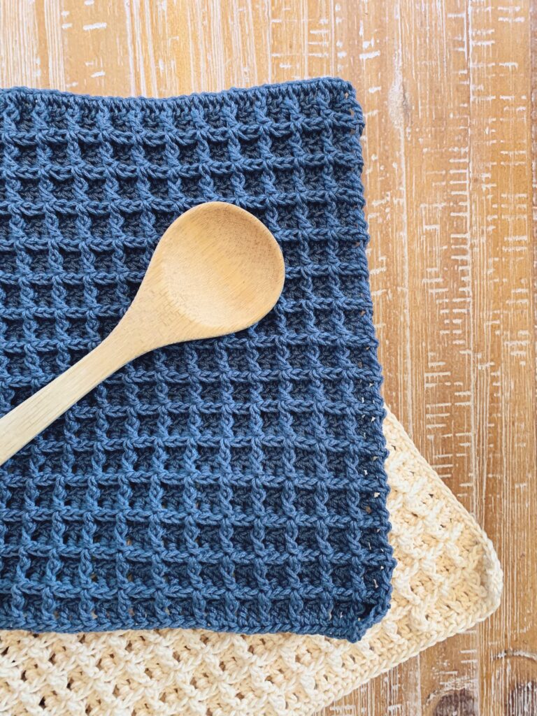 All-purpose crochet waffle stitch dishcloth