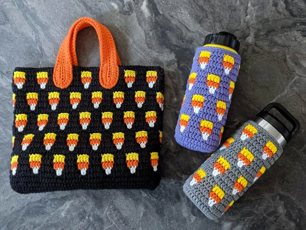 crochet candy corn mosaic pattern