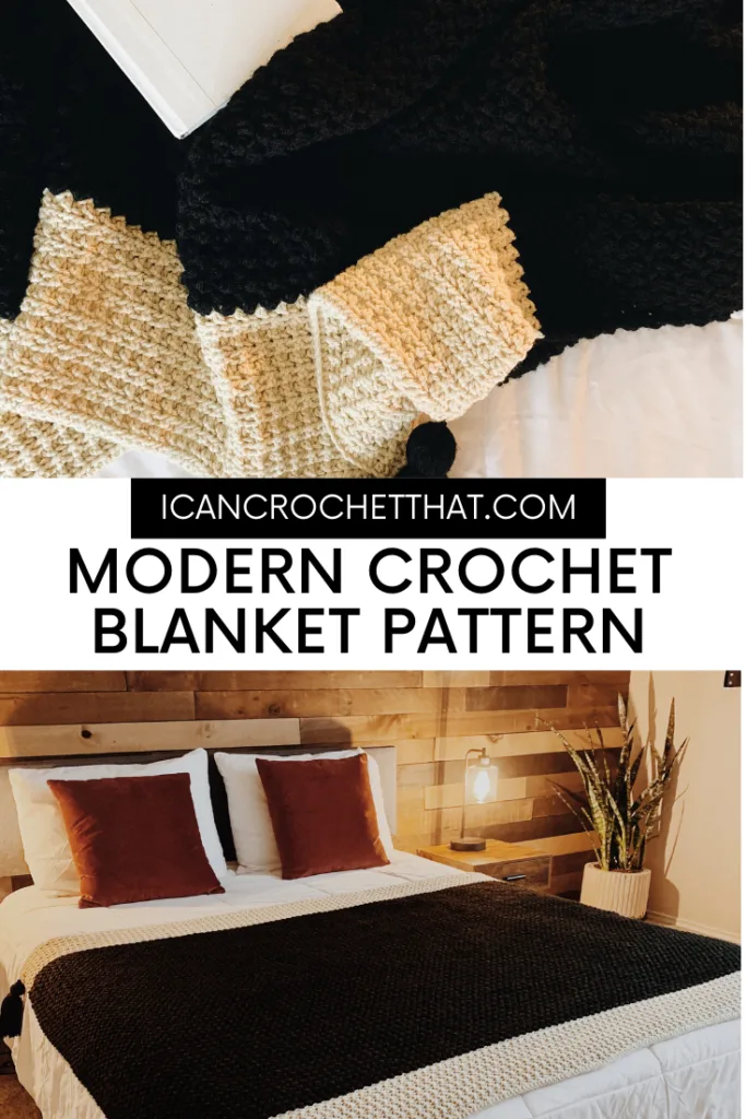 A Modern Crochet Blanket Pattern - The Sara Blanket - I Can Crochet That