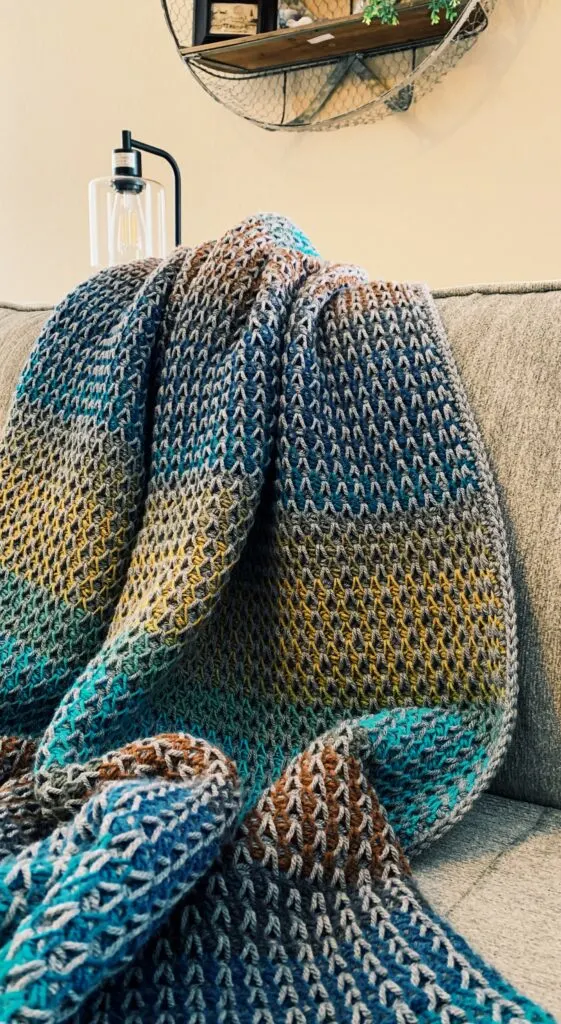 tunisian crochet blanket