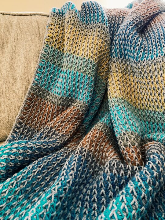 The Ethan Throw – A Tunisian Crochet Pattern with Two Colors