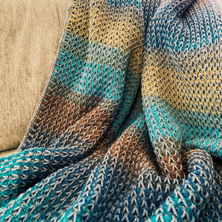 The Ethan Throw – A Tunisian Crochet Pattern with Two Colors