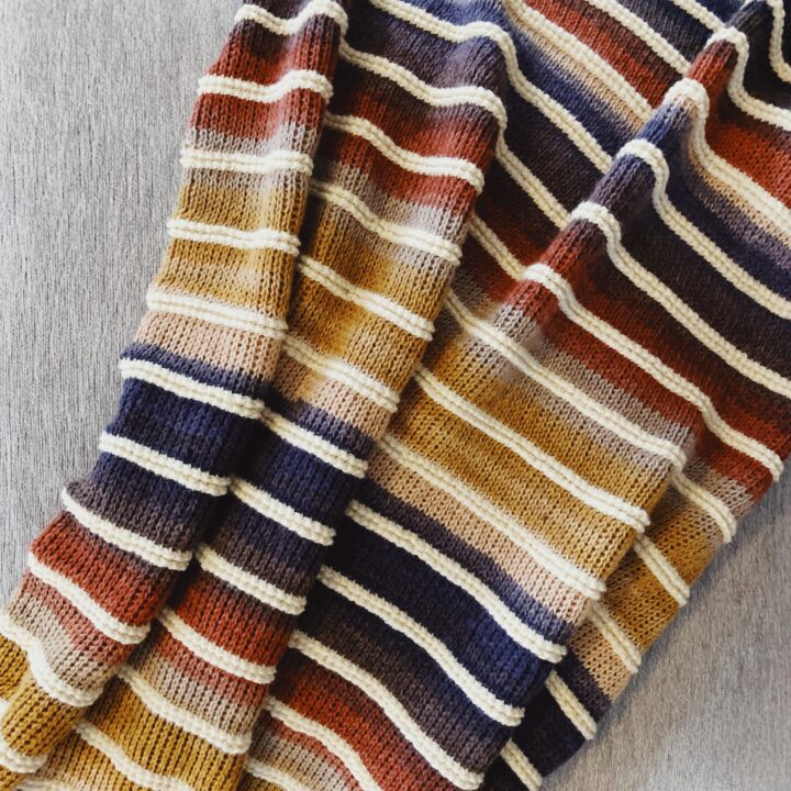 The Griffin Blanket – A Striped Tunisian Crochet Blanket Pattern