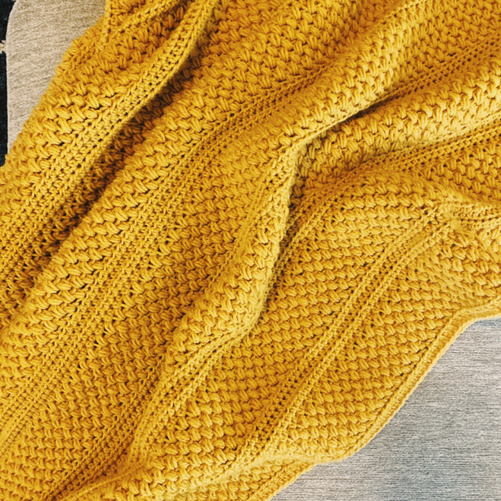 The Finley Throw – A Textured Crochet Blanket Pattern