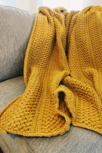 The Finley Throw - A Textured Crochet Blanket Pattern