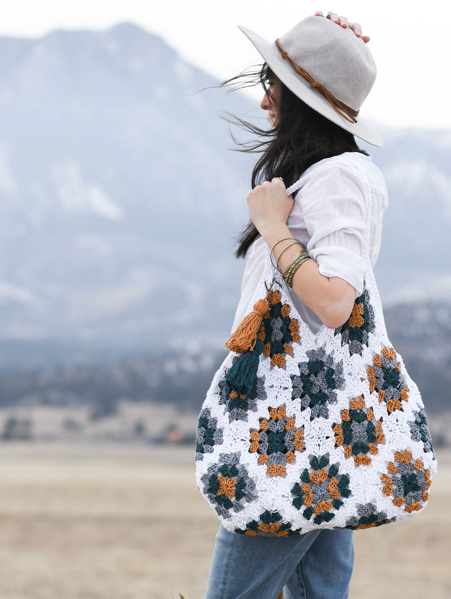 Timeless Crochet Duffle Bag by Juli