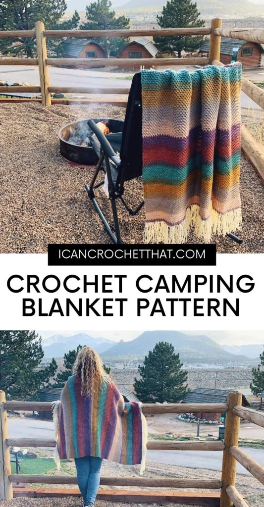 crochet blanket pattern using self striping yarn