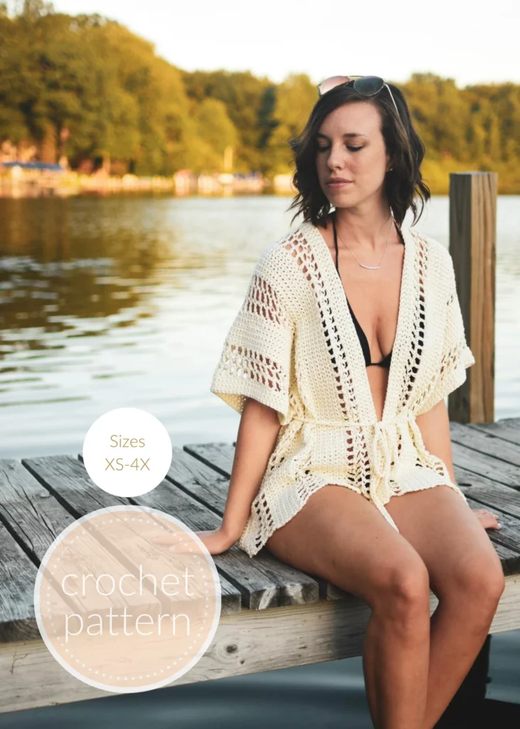 CROCHET PATTERN Pua Poa Beach Swimsuit Cover up Sustainable