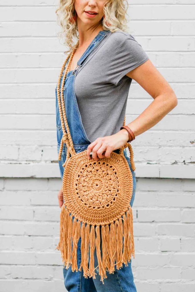 Vacation Style Crochet Bag With Adjustable Shoulder Strap