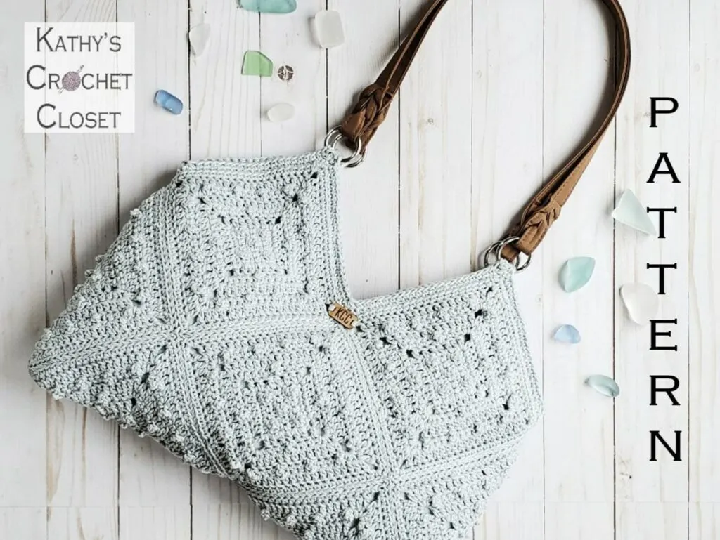 Bohemian Fringed Crochet Bag - Free Purse Pattern with Leather Straps